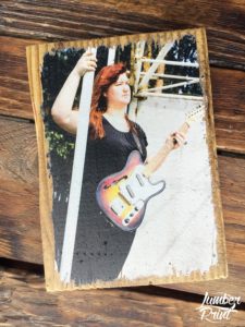 LumberPrint Foto auf Holz Fotodruck Guitar