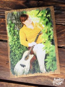 LumberPrint Foto auf Holz Fotodruck Guitar