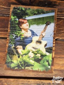 LumberPrint Foto auf Holz Fotodruck Guitar