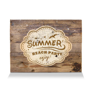 LumberPrint Holzdruck Deko Wandbild SUMMER Beach Party Summer