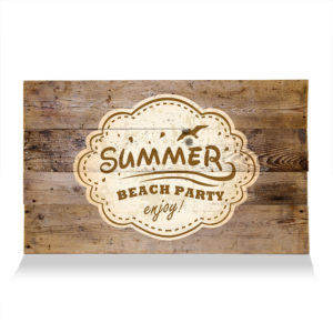 LumberPrint Holzdruck Deko Wandbild SUMMER Beach Party Summer