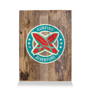 LumberPrint Holzdruck Deko Wandbild SURFING Adventure Summer