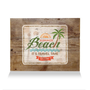 LumberPrint Holzdruck Deko Wandbild SUMMER Beach Summer