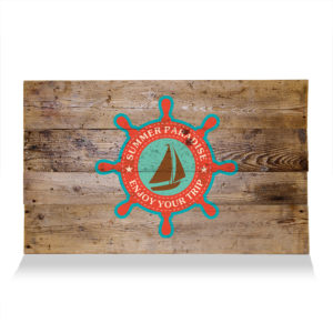 LumberPrint Holzdruck Deko Wandbild SUMMER Paradise Summer