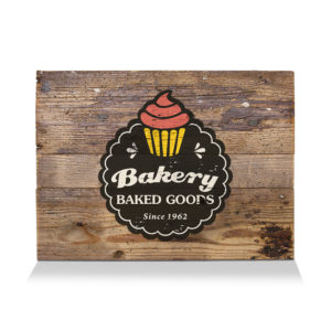 LumberPrint Holzdruck Deko Wandbild BAKERY Baked Goods Cooking