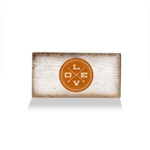 LumberPrint Holzdruck Deko Wandbild Love Circle Love
