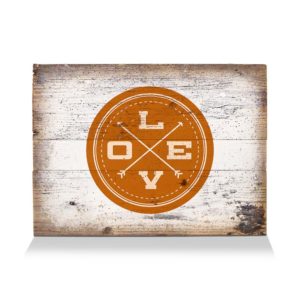 LumberPrint Holzdruck Deko Wandbild Love Circle Love