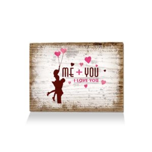 LumberPrint Holzdruck Deko Wandbild Me and You Pair Love