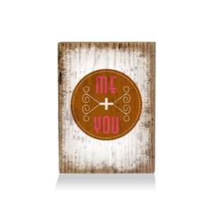 LumberPrint Holzdruck Deko Wandbild Me and You Circle Love