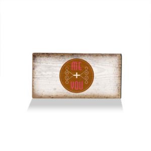 LumberPrint Holzdruck Deko Wandbild Me and You Circle Love