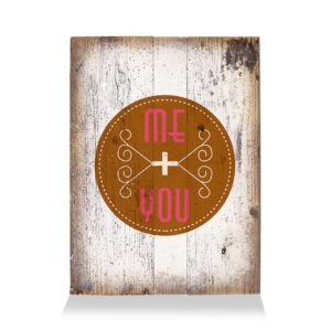 LumberPrint Holzdruck Deko Wandbild Me and You Circle Love