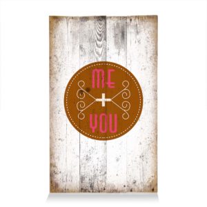 LumberPrint Holzdruck Deko Wandbild Me and You Circle Love