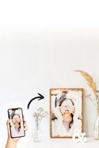 Lumberprint Header Bild zeigt wie ein Foto auf einem SmartPhone zu einem Holzdruck wird
