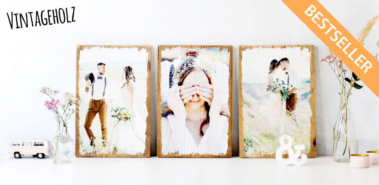 Deine Fotos gedruckt auf Altholz - LumberPrint - Foto auf Holz