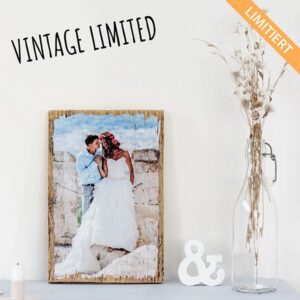 Vintage Limited LumberPrint stehend auf einem Schrank